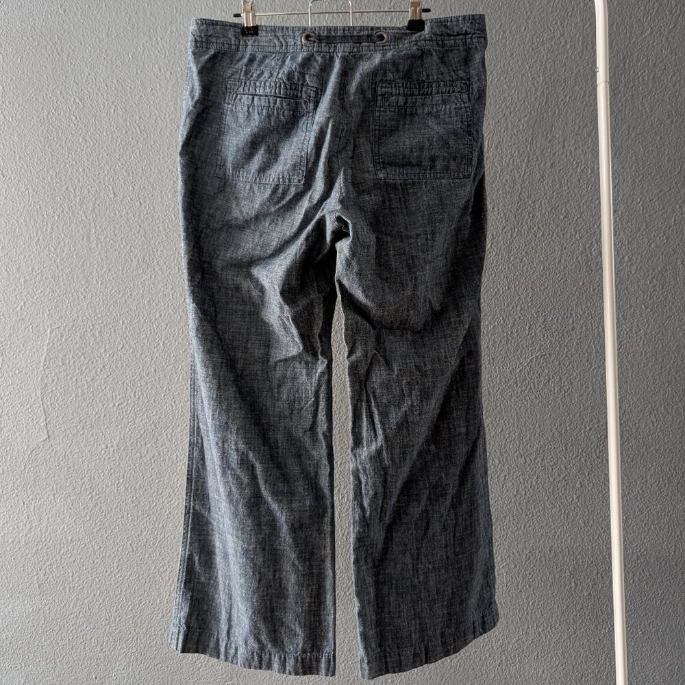 Women's Banana Republic Linen Pants - Soft Denim Color - Sz 10P - Picture 2 of 10